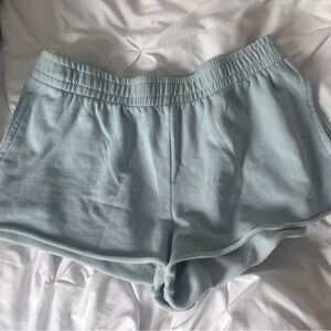 Garage Pale Blue Shorts with Elastic Waist